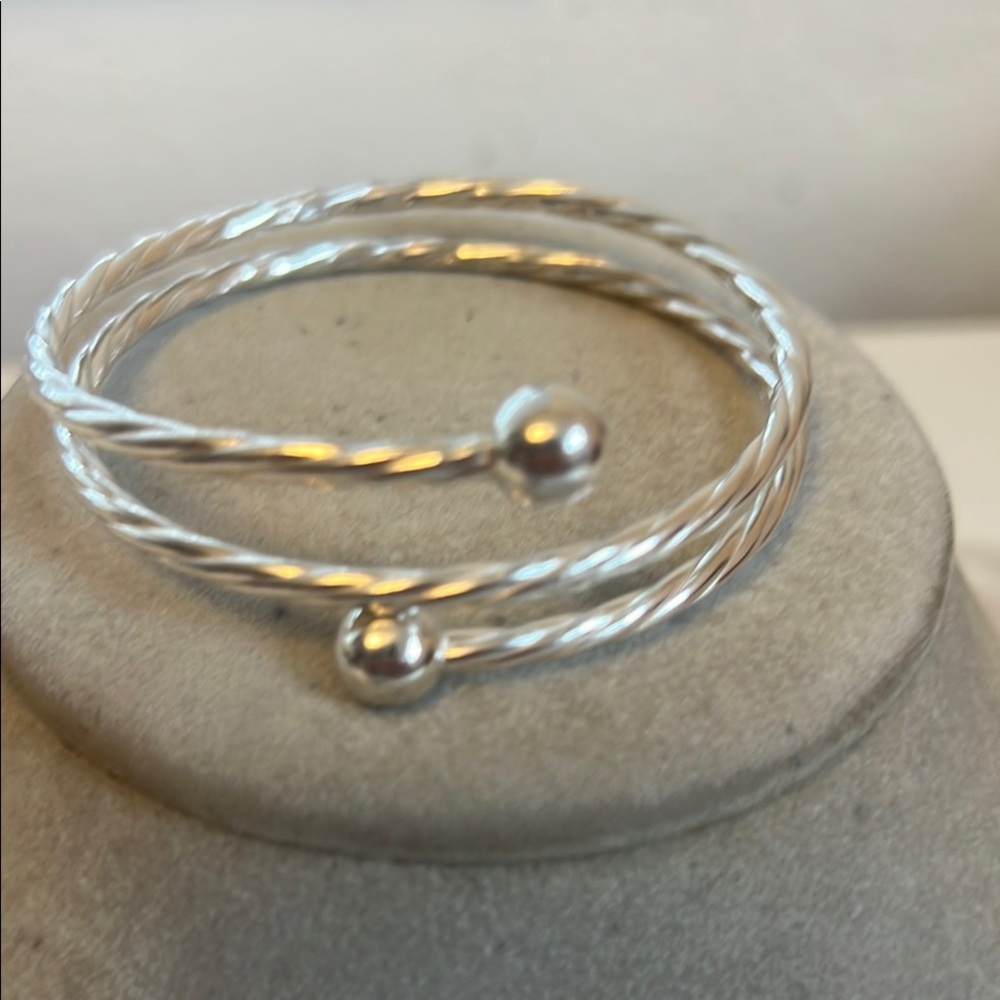 Silver Twisted Wire Bracelet